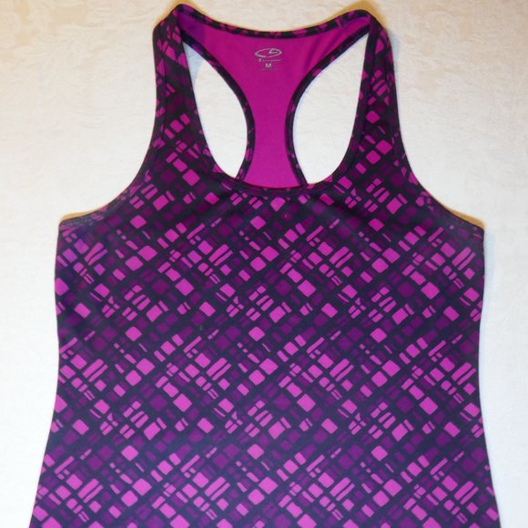 Champion Tops - Purple Pattern Workout Top. M. No lining/inner bra. ***3/$18 bundle.